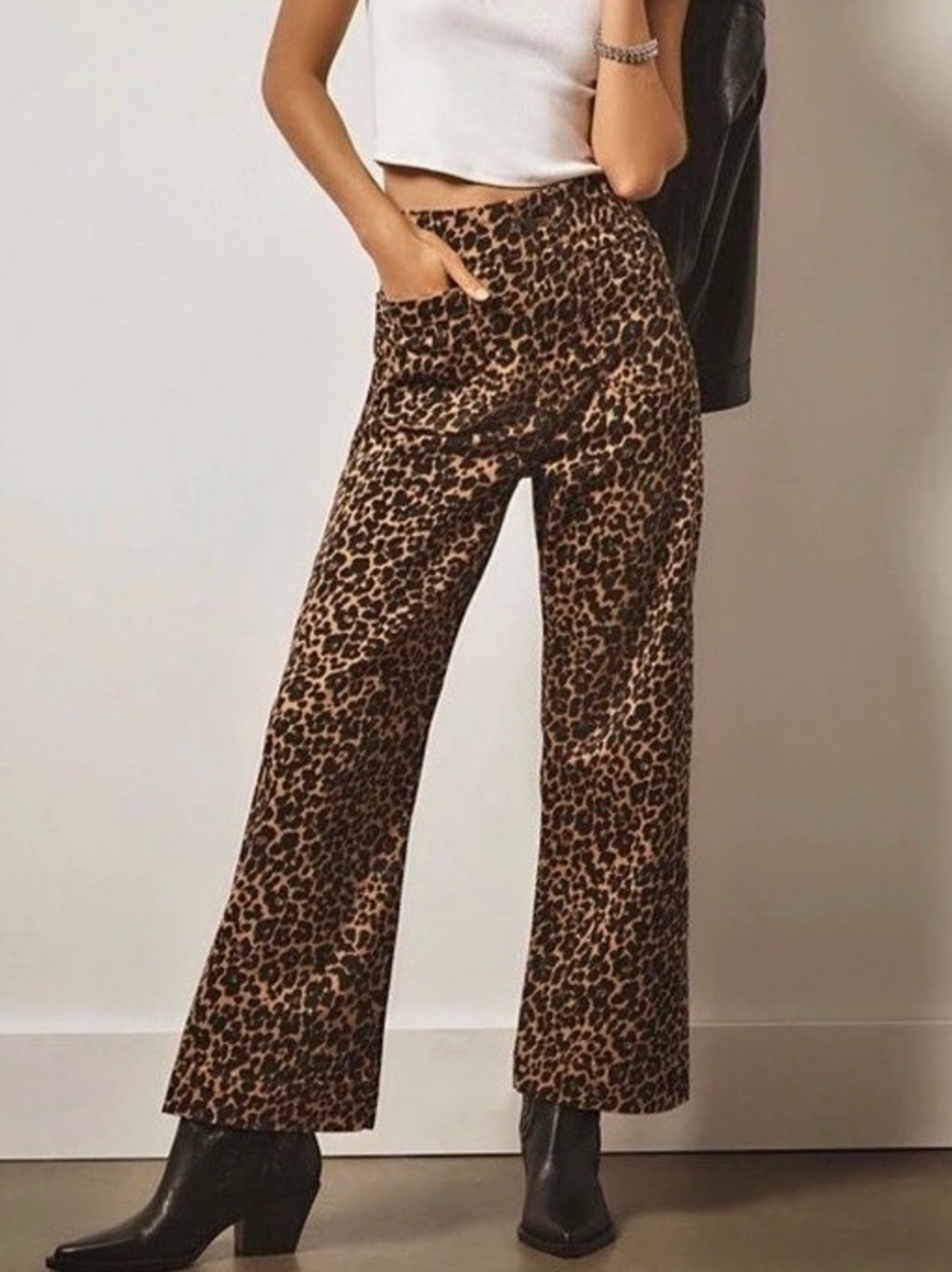 Leopard Wide Leg Pants